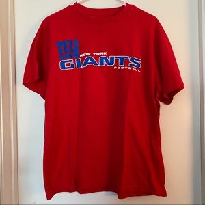 red NY giants football oversized shirt